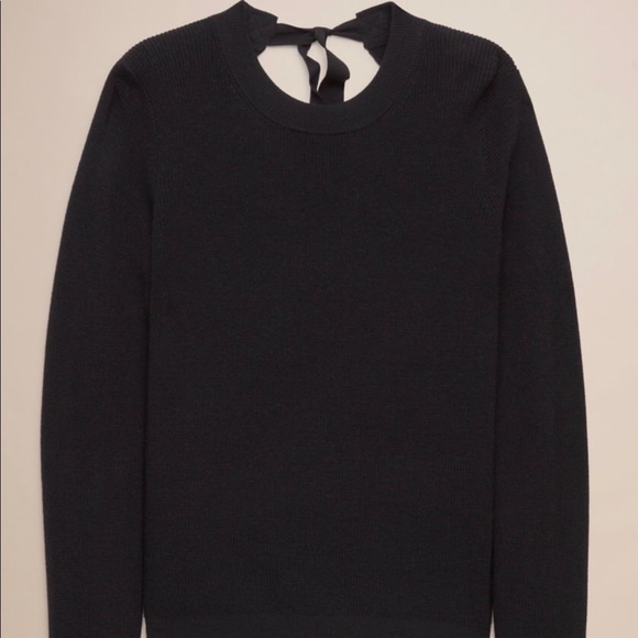 Wilfred (Black) Low Back Ribbon Tie Sweater - Picture 5 of 7